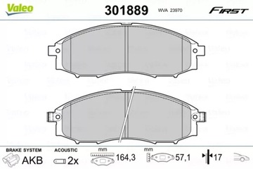 КОЛОДКИ HAM. NISSAN FRONTIER 301889 VALEO КОЛОДКИ