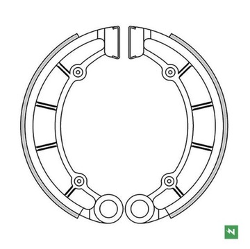 КОЛОДКИ ТОРМОЗНЫЕ ЗАД KAWASAKI KLF 300 BAYOU '89-'05, KVF 300 PRIARE '99-'0