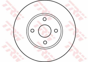 ДИСКИ ТОРМОЗНЫЕ ТОРМОЗНЫЕ ПЕРЕД TRW DF4121