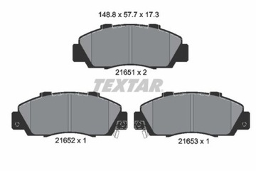 TEXTAR 2165101 КОЛОДКИ ТОРМОЗНЫЕ