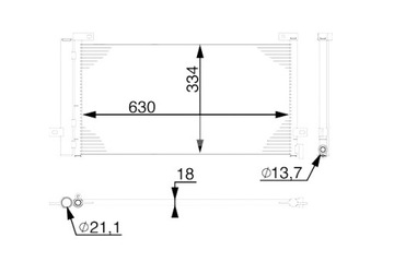 MAHLE КОНДЕНСАТОР КОНДИЦИОНЕРА 630X334X18 VOLVO FM FM II FMX FMX II