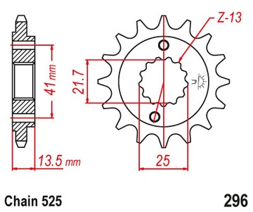 ЗУБЧАТКА ПЕРЕДНЯЯ ZDAWCZA МАЛОЕ HONDA VT VRX 400 600 C T SHADOW - 15 ЗУБОВ