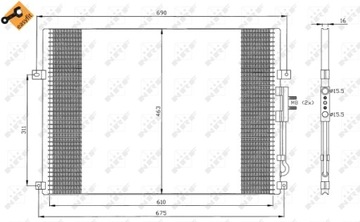 РАДИАТОР КОНДИЦИОНЕРА - КОНДЕНСАТОР EASY FIT 35275