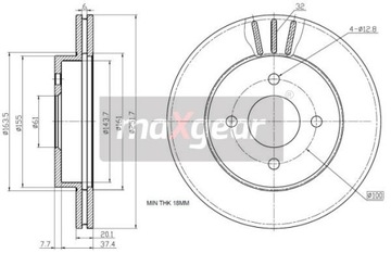 ДИСК HAM. NISSAN P. ALMERA 95- +ABS