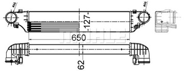 РАДИАТОР ВОЗДУХА DOŁADOWUJĄCEGO, BEHR MAHLE CI 505 000S