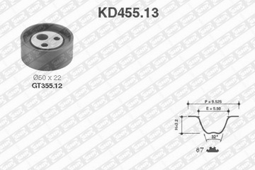 SNR KD455.13 SNR ГРМ КОМПЛЕКТ. Z РЕМНЕМ