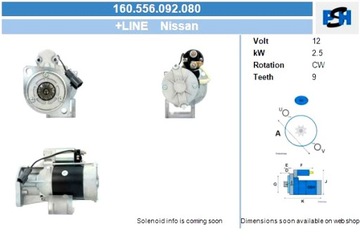 BV PSH СТАРТЕР NISSAN 2.5 KW СТАРТЕР