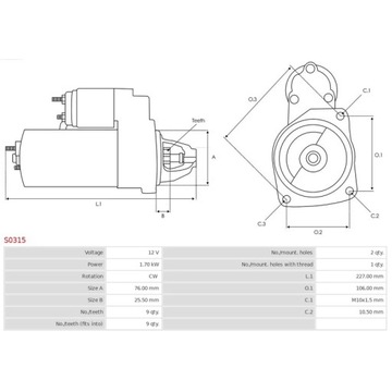 СТАРТЕР AS-PL S0315