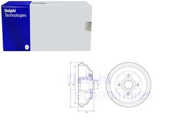 БАРАБАНЫ ТОРМОЗНЫЕ 2 ШТУКИ. AGILA MK.II SPLASH & SWIFT DELPHI