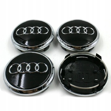 4 ШТУКИ КОЛПАЧКИ KAPSELKI ДИСКОВ ЧЕРНЫЙ 77MM AUDI Q5 Q7