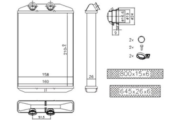 NISSENS ОБОГРЕВАТЕЛЬ MERCEDES CITAN MIXTO DOUBLE CABIN CITAN MPV CITAN