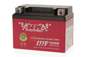 АККУМУЛЯТОР ГЕЛЕВИЙ WM 12V 4 AH YTX4L-BS BETA RR KTM EXC СКУТЕРА 2T 4T CROSS