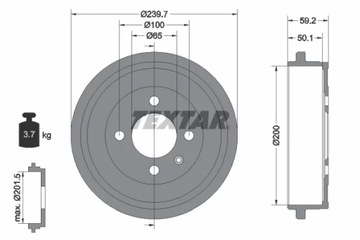 94022800 БАРАБАН HAM. VW POLO SEAT IBIZA