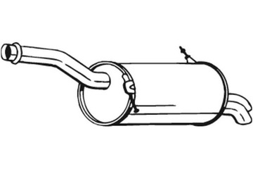 BOSAL ГЛУШНИК СИСТЕМИ ВИПУСКНОЇ ЗАД CITROEN C4 PICASSO I 2.0D