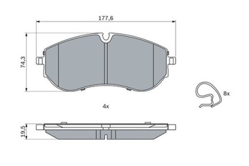 BOSCH 0 986 424 931 КОЛОДКИ ТОРМОЗНЫЕ