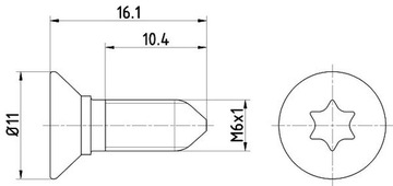 TEXTAR БОЛТ, ДИСК ТОРМОЗНОЙ TPM0008