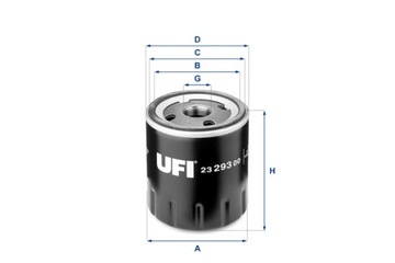 UFI ФІЛЬТР МАСЛА PRZYKRĘCANY M20X1.5MM CITROEN AX BERLINGO BERLINGO