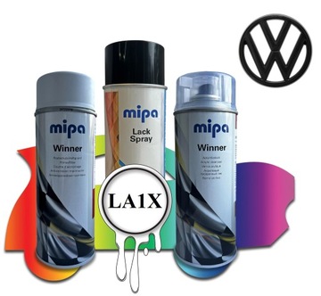 КОМПЛЕКТ MIPA PODKŁAD, BAZA, LAKIER VOLKSWAGEN LA1X SPRAY 1200 ML