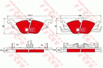 КОЛОДКИ HAM. OPEL P. ASTRA 1.2- 2.2 16V 98- 09 DTEC COTEC