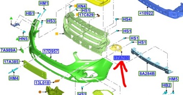 КРЕПЛЕНИЕ ПРОТИВОТУМАНКИ ПРАВОЕ FORD KUGA MK2 2016-2020