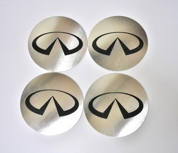 4X INFINITI 68MM ЛОГОТИП АЛЛЮМИНИЕВЫЕ НАКЛЕЙКИ NALEPKI NA КОЛПАК КОЛПАЧОК ДИСКИ 68