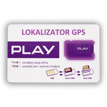 STARTOWA КАРТА SIM DO LOKALIZATORÓW GPS PLAY