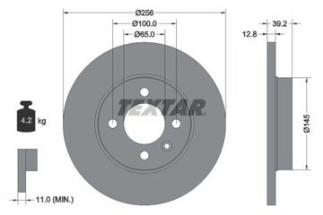 TEXTAR 92041703 ДИСК ТОРМОЗНОЙ