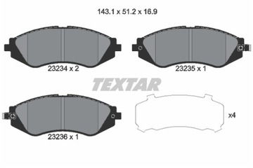 КОЛОДКИ ТОРМОЗНЫЕ DAEWOO ESPERO/LANOS/NUBIRA 2323401 TEXTAR TEXTAR 2323401