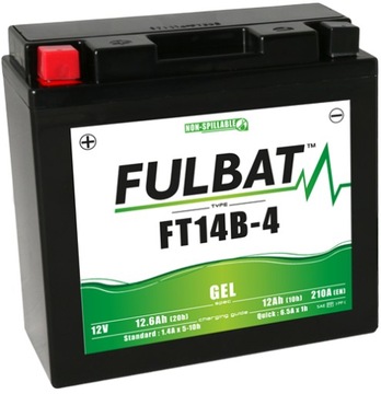 АККУМУЛЯТОР FULBAT YT14B-4 FT14B-4 12V 12.6AH 210A