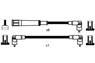 NGK КОМПЛЕКТ ТРУБОК ZAPŁONOWYCH BMW 3 E21 3 E30 5 E12 5 E28 2.0 2.3