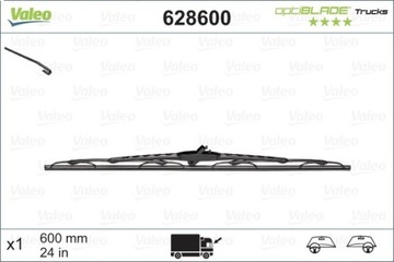 PIORO ДВОРНИКИ L-600 OPTIBLADE VALEO DAF CF65, CF75, CF85 (03/1998-2013