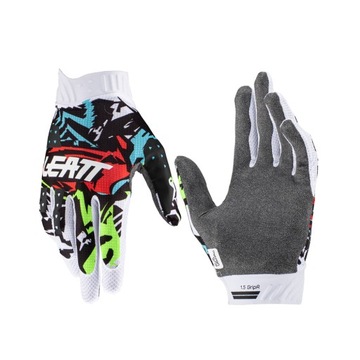 LEATT ПЕРЧАТКИ MOTO 1.5 GRIPR JUNIOR GLOVE ZEBRA ЦВЕТ CZARNY/NIEBIESKI/CZE