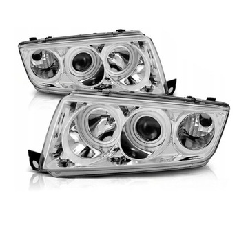 ФОНАРИ SKODA FABIA I 99-08 RINGI CCFL CHROME