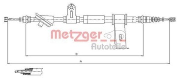 METZGER 12.0102 CIĘGŁO, ТОРМОЗ СТОЯНОЧНИЙ