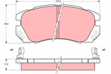 КОЛОДКИ ТОРМОЗНОЙ SUBARU LEGACY 92-94