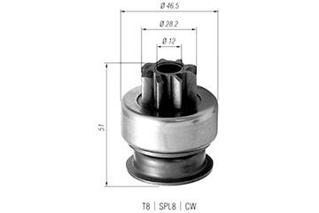 MAGNETI MARELLI BENDIKS СТАРТЕРА HYUNDAI ACCENT GALLOPER I H-1 H-1