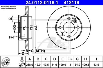 24.0112-0116.1 ДИСК HAM.PRZOD RENAULT CLIO,R5-R21