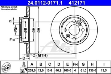 24.0112-0171.1 ДИСК HAM.PRZOD DACIA LOGAN 04- +ABS