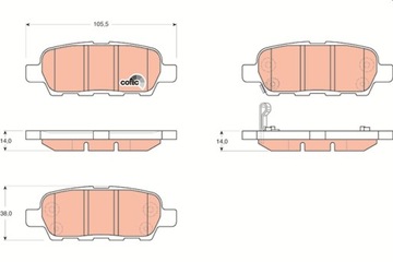 КОЛОДКИ ТОРМОЗНЫЕ NISSAN ЗАД QASHQAI GDB3294