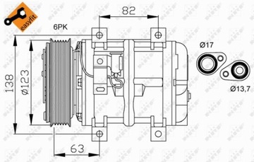 КОМПРЕССОР КОНДИЦИОНЕРА VOLVO C70 1997- 2000