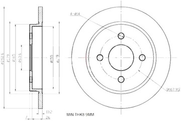 MAXGEAR ДИСКИ ТОРМОЗНЫЕ ТОРМОЗНЫЕ 2 ШТУКИ. FORD T FOCUS Z POWŁOKĄ ANTYKOROZYJNĄ