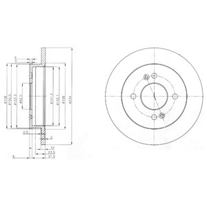 ДИСК ТОРМОЗНОЙ DELPHI BG3981C + В ПОДАРОК