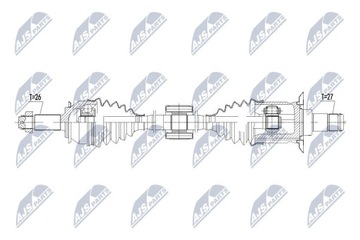 ПОЛУОСЬ ПРИВОДНАЯ ЗАД ЛЕВАЯ МИНИ COUNTRYMAN L=780MM