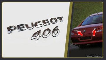 PEUGEOT 406 ЭМБЛЕМА ЗАДНЕЙ КРЫШКИ БАГАЖНИКА НАДПИСЬ