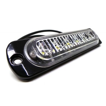 ФАРА СТОП СИГНАЛ САЛОННОЕ 6 LED (СВЕТОДИОД ) 12V-24V, БЕЛАЯ МОЩНАЯ