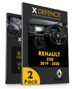 2W1 СТЕКЛО OCHRONNE NA NAWIGACJĘ ЭКРАН DO RENAULT ZOE 2019-2020