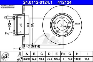 24.0112-0124.1 ДИСК HAM.PRZOD BMW 5 E34 88-95