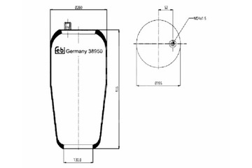 FEBI BILSTEIN ПЫЛЬНИК ПОДВЕСКИ ПНЕВМАТИЧЕСКОЙ ЗАД P MERCEDES ACTROS