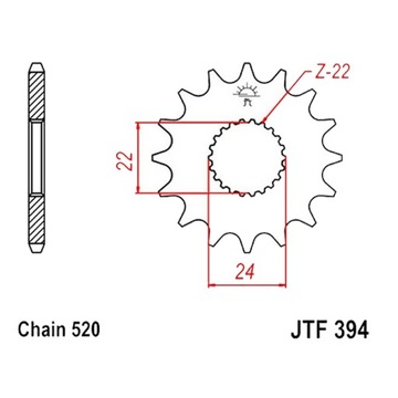 ЗУБЧАТКА ПЕРЕД 17Z 520 HM-MOTO CRE/CRM 125 2011-13