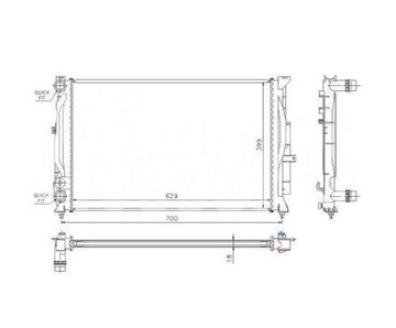 РАДИАТОР AUDI A4 B5 99- 8D0121251AT НОВЫЙ